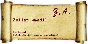 Zeller Amadil névjegykártya